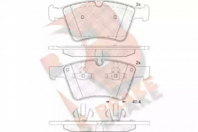 R BRAKE rb2086 -  Комплект тормозных колодок, дисковый тормоз
